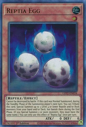 Reptia Egg (GFP2-EN034) - Ghosts From the Past: The 2nd Haunting 1st Edition - Premium Yugioh Single from Konami - Just $0.25! Shop now at Game Crave Tournament Store