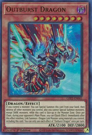 Outburst Dragon (GFP2-EN041) - Ghosts From the Past: The 2nd Haunting 1st Edition - Premium Yugioh Single from Konami - Just $0.25! Shop now at Game Crave Tournament Store