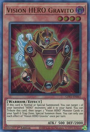 Vision HERO Gravito (GFP2-EN061) - Ghosts From the Past: The 2nd Haunting 1st Edition - Premium Yugioh Single from Konami - Just $0.25! Shop now at Game Crave Tournament Store
