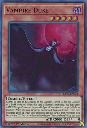 Vampire Duke (GFP2-EN073) - Ghosts From the Past: The 2nd Haunting 1st Edition - Premium Yugioh Single from Konami - Just $0.25! Shop now at Game Crave Tournament Store