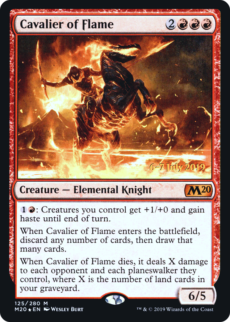 Cavalier of Flame (PM20-125S) - Core Set 2020 Promos Foil - Premium MTG Single from Wizards of the Coast - Just $2.77! Shop now at Game Crave Tournament Store