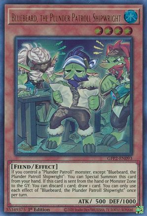 Bluebeard, the Plunder Patroll Shipwright (GFP2-EN093) - Ghosts From the Past: The 2nd Haunting 1st Edition - Premium Yugioh Single from Konami - Just $0.25! Shop now at Game Crave Tournament Store