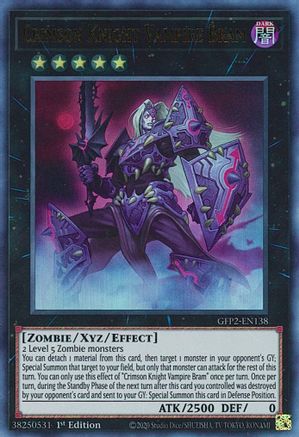 Crimson Knight Vampire Bram (GFP2-EN138) - Ghosts From the Past: The 2nd Haunting 1st Edition - Premium Yugioh Single from Konami - Just $0.25! Shop now at Game Crave Tournament Store