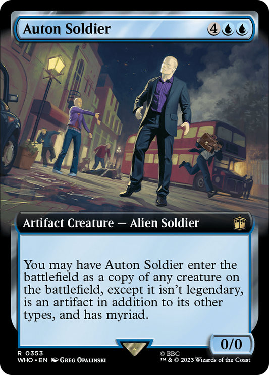 Auton Soldier (WHO-353) - Doctor Who: (Extended Art) - Premium MTG Single from Wizards of the Coast - Just $13.42! Shop now at Game Crave Tournament Store