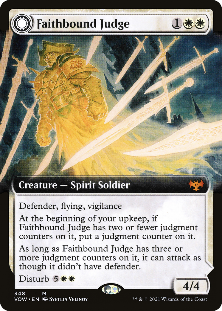 Faithbound Judge // Sinner's Judgment (VOW-348) - Innistrad: Crimson Vow: (Extended Art, Double Faced Transform) Foil - Premium MTG Single from Wizards of the Coast - Just $0.41! Shop now at Game Crave Tournament Store