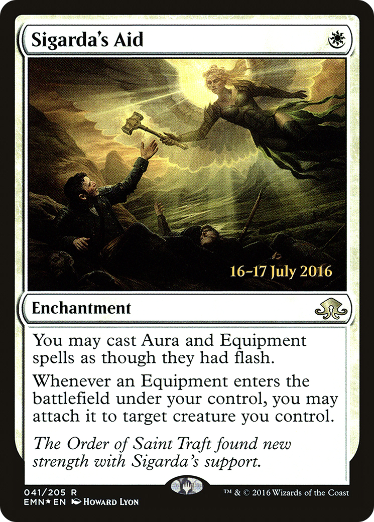 Sigarda's Aid (PEMN-41S) - Eldritch Moon Promos Foil - Premium MTG Single from Wizards of the Coast - Just $3.39! Shop now at Game Crave Tournament Store