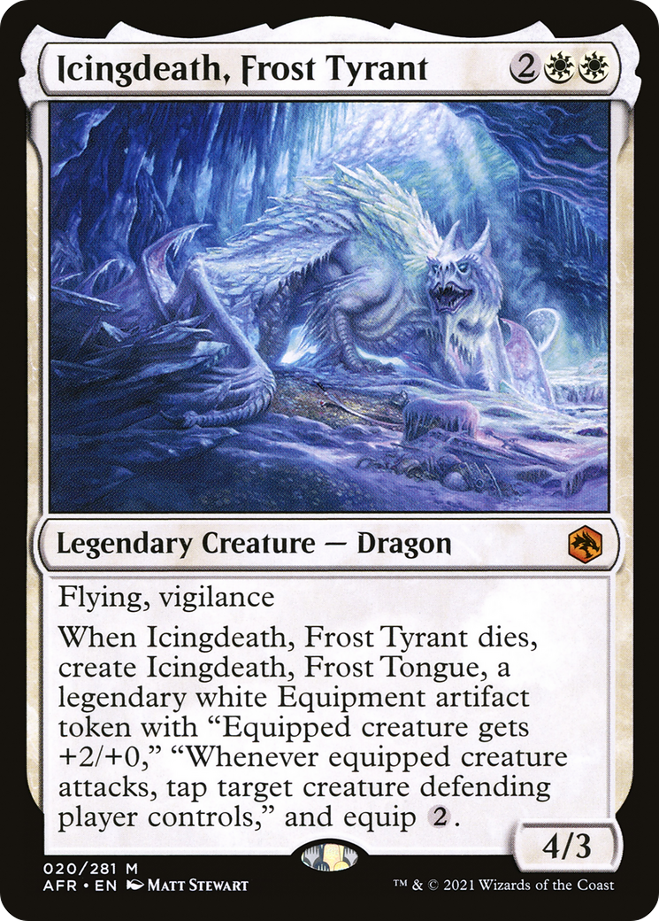 Icingdeath, Frost Tyrant (AFR-020) - Adventures in the Forgotten Realms Foil - Premium MTG Single from Wizards of the Coast - Just $0.27! Shop now at Game Crave Tournament Store