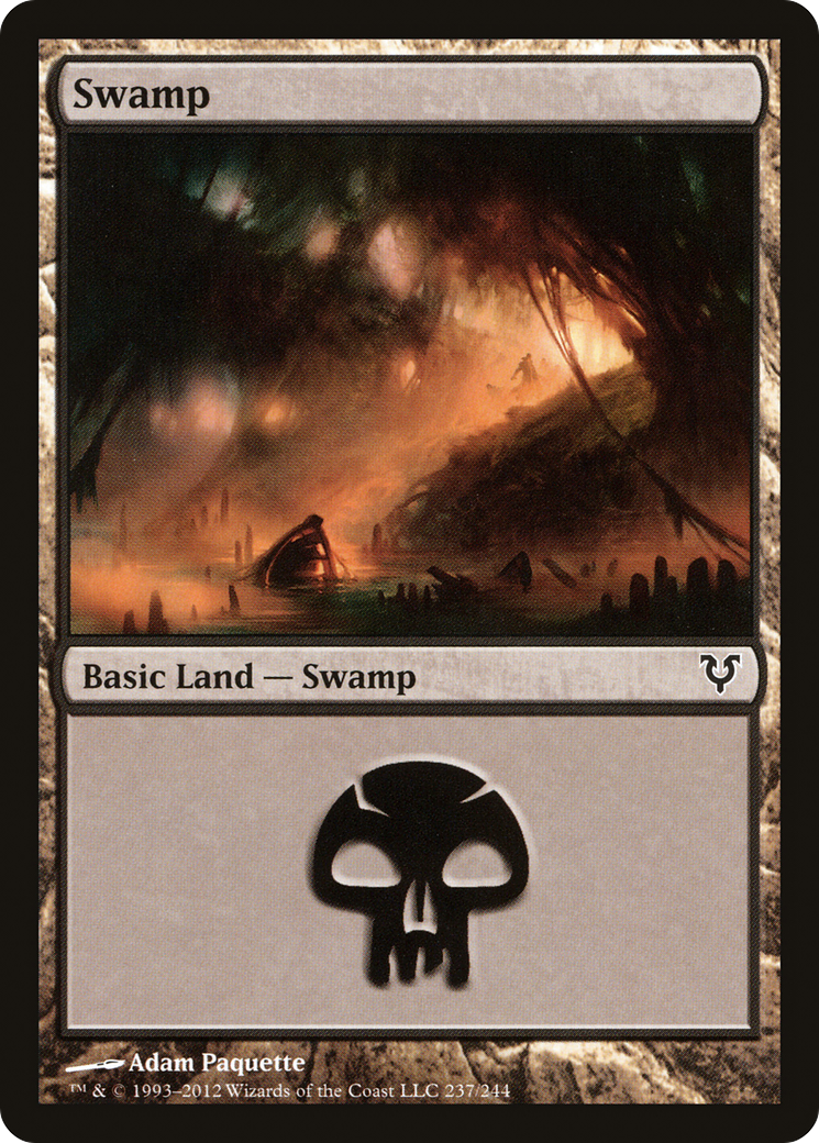 Swamp (AVR-237) - Avacyn Restored Foil - Premium MTG Single from Wizards of the Coast - Just $0.53! Shop now at Game Crave Tournament Store