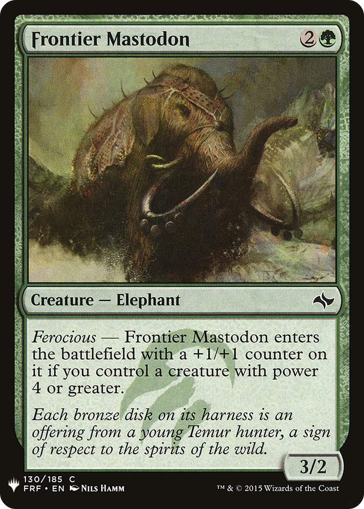 Frontier Mastodon (MB1-1215) - Mystery Booster - Premium MTG Single from Wizards of the Coast - Just $0.08! Shop now at Game Crave Tournament Store