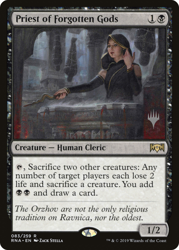 Priest of Forgotten Gods (PRNA-83P) - Ravnica Allegiance Promos - Premium MTG Single from Wizards of the Coast - Just $0.48! Shop now at Game Crave Tournament Store