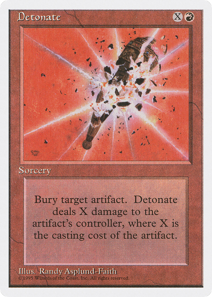 Detonate (4ED-184) - Fourth Edition - Premium MTG Single from Wizards of the Coast - Just $0.08! Shop now at Game Crave Tournament Store