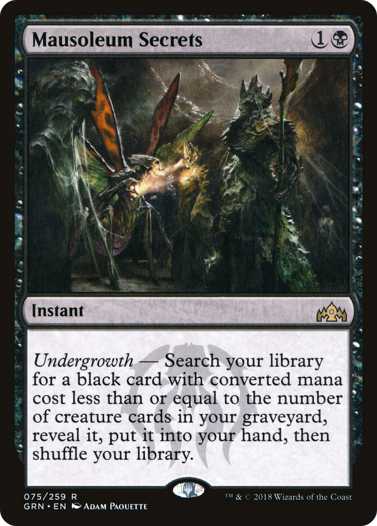 Mausoleum Secrets (GRN-075) - Guilds of Ravnica Foil - Premium MTG Single from Wizards of the Coast - Just $0.42! Shop now at Game Crave Tournament Store