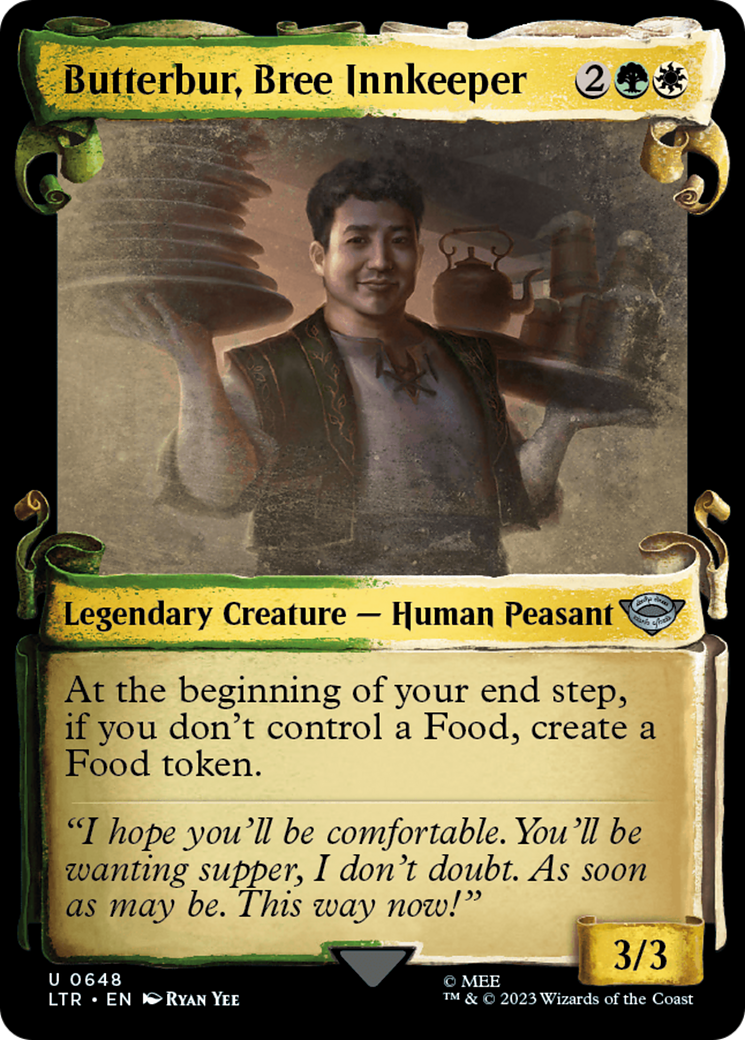 Butterbur, Bree Innkeeper (LTR-648) - The Lord of the Rings: Tales of Middle-earth: (Showcase) Foil - Premium MTG Single from Wizards of the Coast - Just $0.25! Shop now at Game Crave Tournament Store