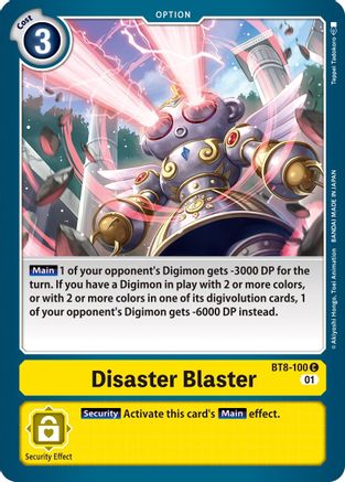 Disaster Blaster (BT8-100) - New Awakening - Premium Digimon Single from Bandai - Just $0.25! Shop now at Game Crave Tournament Store