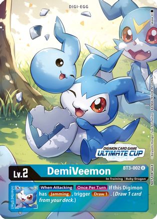 DemiVeemon - BT3-002 (Ultimate Cup 2022) (BT3-002) - Release Special Booster Foil - Premium Digimon Single from Bandai - Just $12.07! Shop now at Game Crave Tournament Store
