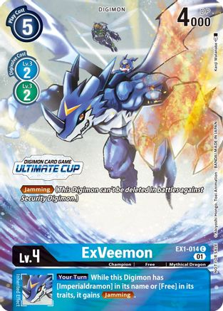 ExVeemon - EX1-014 (Ultimate Cup 2022) (EX1-014) - Classic Collection Foil - Premium Digimon Single from Bandai - Just $80.76! Shop now at Game Crave Tournament Store