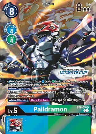 Paildramon - ST9-05 (Ultimate Cup 2022) (ST9-05) - Starter Deck 09: Ultimate Ancient Dragon Foil - Premium Digimon Single from Bandai - Just $112.92! Shop now at Game Crave Tournament Store