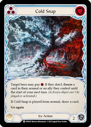 Cold Snap (Blue) (UPR149) - Uprising Rainbow Foil - Premium Flesh And Blood Single from Legend Story Studios - Just $0.51! Shop now at Game Crave Tournament Store