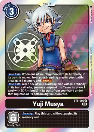 Yuji Musya (BT8-092) - New Awakening Foil - Premium Digimon Single from Bandai - Just $0.25! Shop now at Game Crave Tournament Store