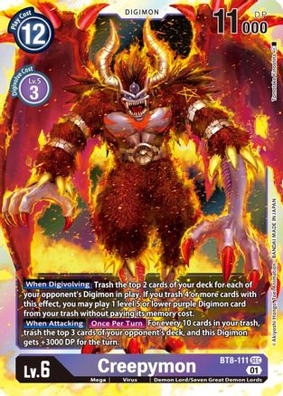 Creepymon (BT8-111) - New Awakening Foil - Premium Digimon Single from Bandai - Just $0.54! Shop now at Game Crave Tournament Store