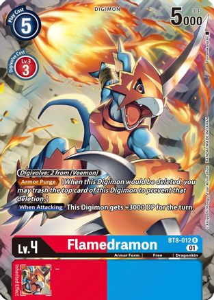 Flamedramon (Alternate Art) (BT8-012) - New Awakening Foil - Premium Digimon Single from Bandai - Just $3.73! Shop now at Game Crave Tournament Store
