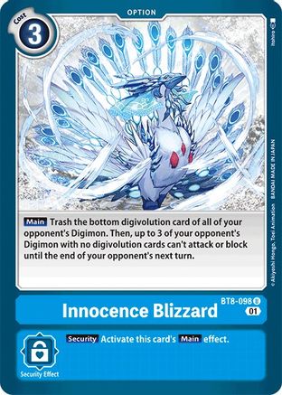 Innocence Blizzard (BT8-098) - New Awakening - Premium Digimon Single from Bandai - Just $0.25! Shop now at Game Crave Tournament Store