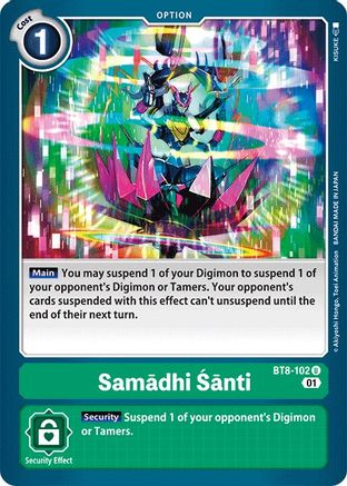 Samadhi Santi (BT8-102) - New Awakening - Premium Digimon Single from Bandai - Just $0.25! Shop now at Game Crave Tournament Store