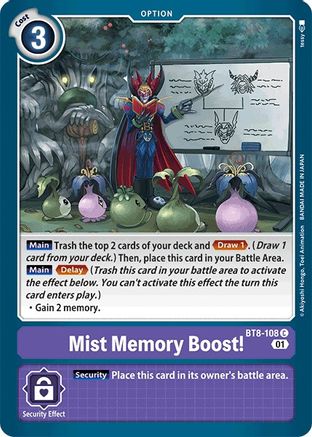 Mist Memory Boost! (BT8-108) - New Awakening - Premium Digimon Single from Bandai - Just $0.32! Shop now at Game Crave Tournament Store