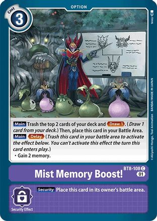 Mist Memory Boost! (BT8-108) - New Awakening - Premium Digimon Single from Bandai - Just $0.74! Shop now at Game Crave Tournament Store