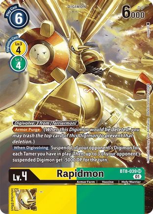 Rapidmon (Alternate Art) (BT8-039) - New Awakening Foil - Premium Digimon Single from Bandai - Just $24.04! Shop now at Game Crave Tournament Store