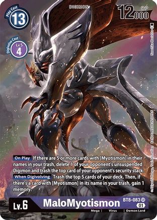 MaloMyotismon (Alternate Art) (BT8-083) - New Awakening Foil - Premium Digimon Single from Bandai - Just $2.06! Shop now at Game Crave Tournament Store
