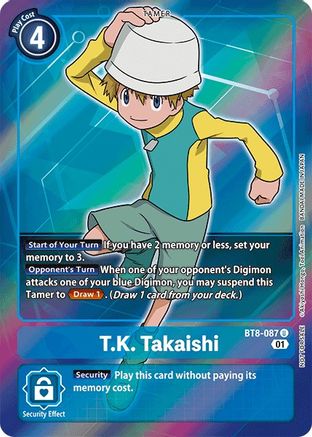 T.K. Takaishi (Box Topper) (BT8-087) - New Awakening Foil - Premium Digimon Single from Bandai - Just $0.26! Shop now at Game Crave Tournament Store