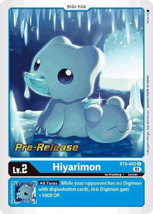 Hiyarimon (BT8-002) - New Awakening Pre-Release Cards - Premium Digimon Single from Bandai - Just $0.08! Shop now at Game Crave Tournament Store