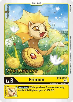 Frimon (BT8-003) - New Awakening Pre-Release Cards - Premium Digimon Single from Bandai - Just $0.79! Shop now at Game Crave Tournament Store