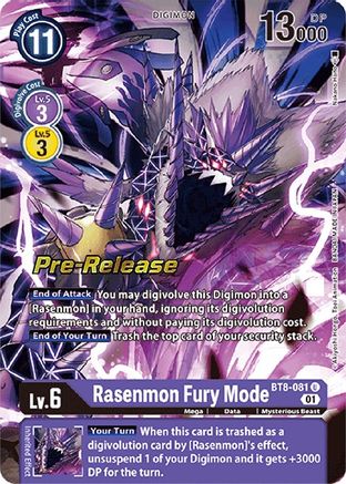 Rasenmon Fury Mode (BT8-081) - New Awakening Pre-Release Cards Foil - Premium Digimon Single from Bandai - Just $0.43! Shop now at Game Crave Tournament Store