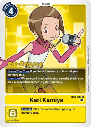 Kari Kamiya (BT8-090) - New Awakening Pre-Release Cards Foil - Premium Digimon Single from Bandai - Just $1.48! Shop now at Game Crave Tournament Store