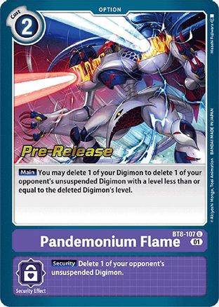 Pandemonium Flame (BT8-107) - New Awakening Pre-Release Cards Foil - Premium Digimon Single from Bandai - Just $4.54! Shop now at Game Crave Tournament Store