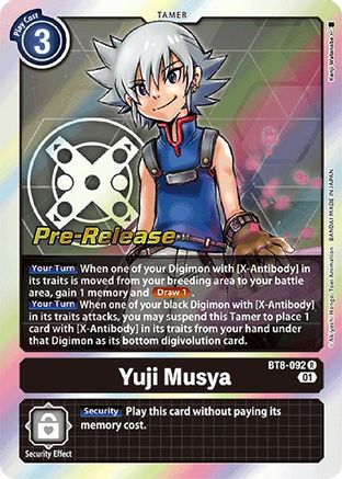 Yuji Musya (BT8-092) - New Awakening Pre-Release Cards Foil - Premium Digimon Single from Bandai - Just $2.45! Shop now at Game Crave Tournament Store