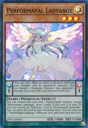 Performapal Ladyange (DIFO-EN002) - Dimension Force 1st Edition - Premium Yugioh Single from Konami - Just $0.25! Shop now at Game Crave Tournament Store