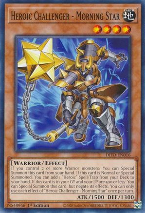 Heroic Challenger - Morning Star (DIFO-EN016) - Dimension Force 1st Edition - Premium Yugioh Single from Konami - Just $0.25! Shop now at Game Crave Tournament Store