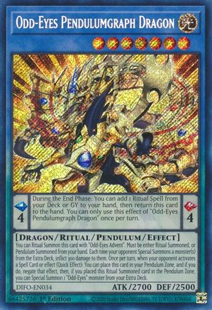 Odd-Eyes Pendulumgraph Dragon (DIFO-EN034) - Dimension Force 1st Edition - Premium Yugioh Single from Konami - Just $0.62! Shop now at Game Crave Tournament Store