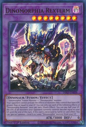 Dinomorphia Rexterm (DIFO-EN038) - Dimension Force 1st Edition - Premium Yugioh Single from Konami - Just $0.84! Shop now at Game Crave Tournament Store