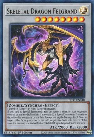 Skeletal Dragon Felgrand (DIFO-EN040) - Dimension Force 1st Edition - Premium Yugioh Single from Konami - Just $0.25! Shop now at Game Crave Tournament Store