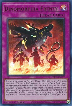 Dinomorphia Frenzy (DIFO-EN077) - Dimension Force 1st Edition - Premium Yugioh Single from Konami - Just $1.63! Shop now at Game Crave Tournament Store