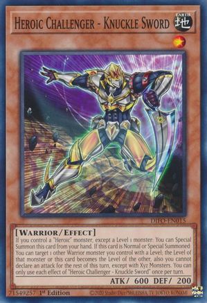 Heroic Challenger - Knuckle Sword (DIFO-EN015) - Dimension Force 1st Edition - Premium Yugioh Single from Konami - Just $0.25! Shop now at Game Crave Tournament Store