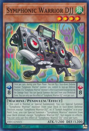 Symphonic Warrior DJJ (DIFO-EN021) - Dimension Force 1st Edition - Premium Yugioh Single from Konami - Just $0.25! Shop now at Game Crave Tournament Store