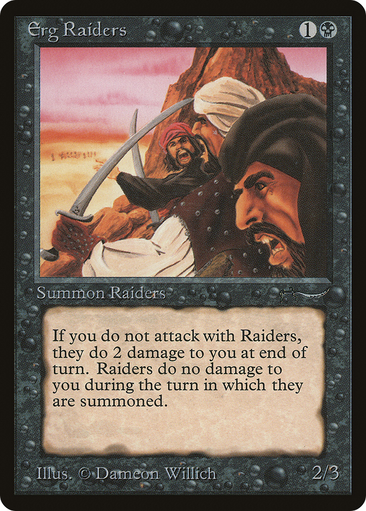 Erg Raiders (ARN-25†) - Arabian Nights - Premium MTG Single from Wizards of the Coast - Just $4! Shop now at Game Crave Tournament Store