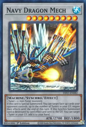Navy Dragon Mech (DIFO-EN082) - Dimension Force 1st Edition - Premium Yugioh Single from Konami - Just $0.42! Shop now at Game Crave Tournament Store