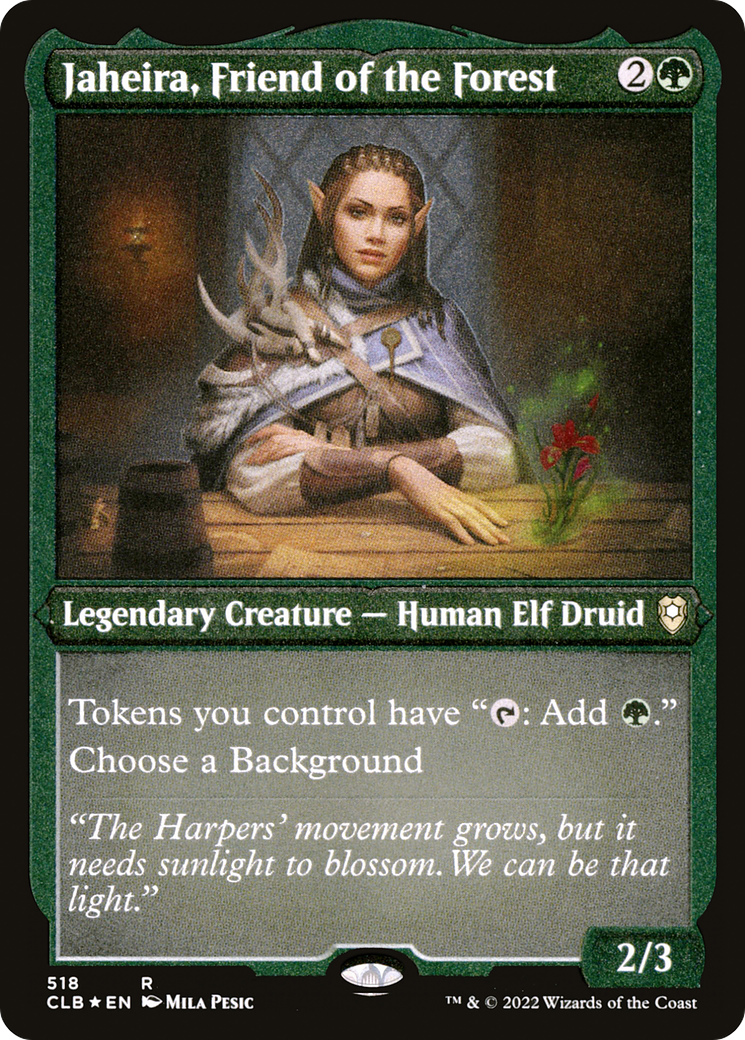 Jaheira, Friend of the Forest (CLB-518) - Commander Legends: Battle for Baldur's Gate Etched Foil - Premium MTG Single from Wizards of the Coast - Just $0.69! Shop now at Game Crave Tournament Store