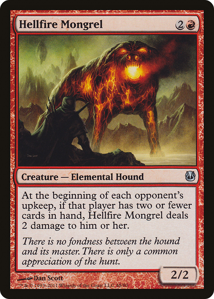 Hellfire Mongrel (DDH-048) - Duel Decks: Ajani vs. Nicol Bolas - Premium MTG Single from Wizards of the Coast - Just $0.25! Shop now at Game Crave Tournament Store